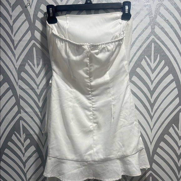 NWOT Princess Polly Book of Love White Strapless Ruched Sheath Dress - Picture 7 of 8